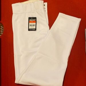 Adult large white tapered baseball pants